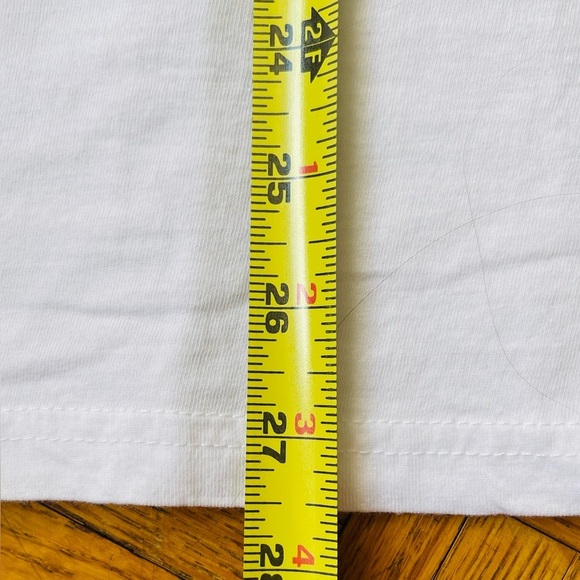 POL White Long Sleeve Graphic Tee With Bling Studs Size Medium NWOT - Picture 6 of 8